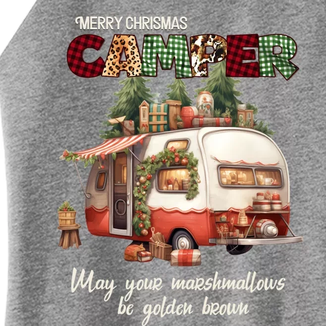 Merry Christmas Camper May Your Marshmallows Be Golden Brown Meaningful Gift Women’s Perfect Tri Rocker Tank