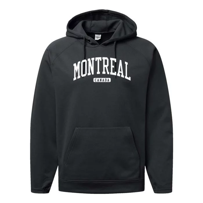 Montreal Canada College University Style Performance Fleece Hoodie