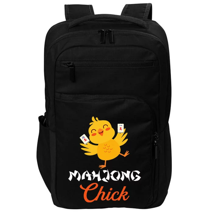 Mahjong Chick Chinese Board Game Mah Jongg Player Impact Tech Backpack