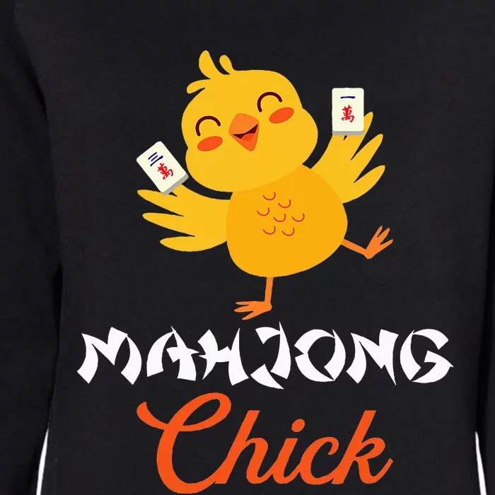 Mahjong Chick Chinese Board Game Mah Jongg Player Womens California Wash Sweatshirt