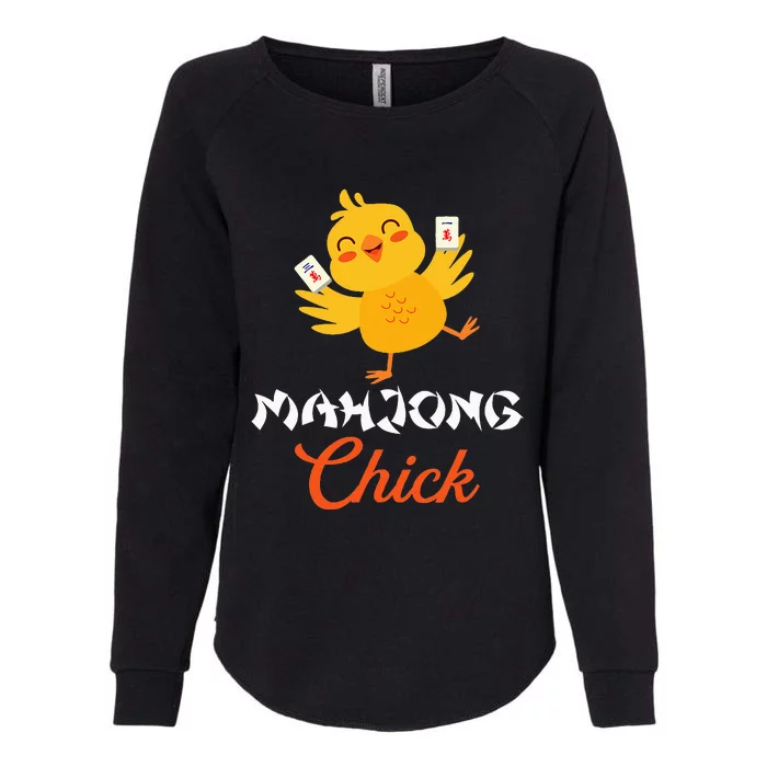 Mahjong Chick Chinese Board Game Mah Jongg Player Womens California Wash Sweatshirt