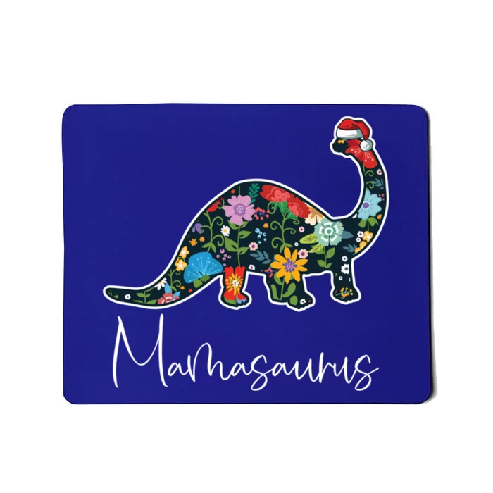 Mamasaurus Christmas Cute Floral Brontosaurus Dinosaur Mom Gift Mousepad