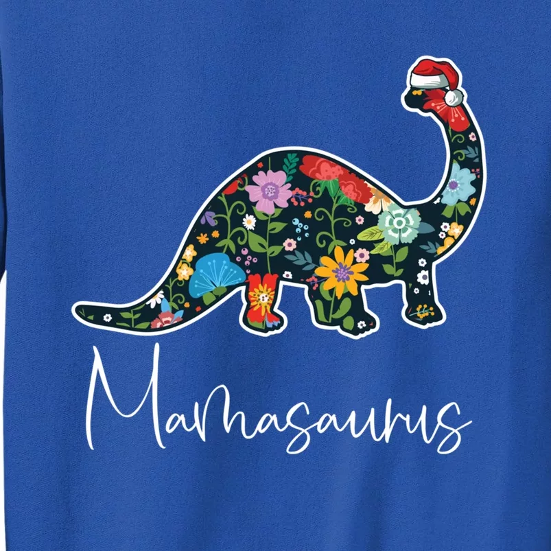 Mamasaurus Christmas Cute Floral Brontosaurus Dinosaur Mom Gift Tall Sweatshirt