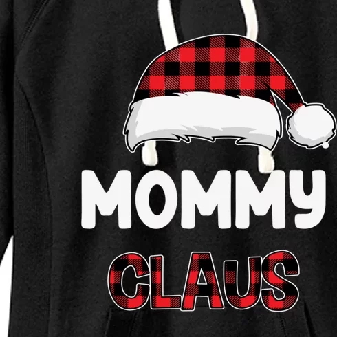 Mommy Claus Costume Gift Funny Chritsmas Pajamas Family Gift Women's Fleece Hoodie