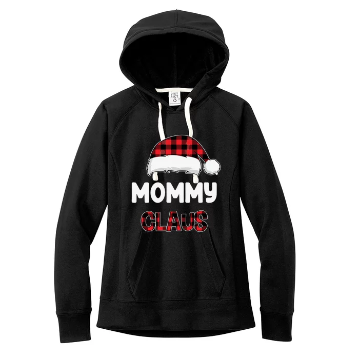 Mommy Claus Costume Gift Funny Chritsmas Pajamas Family Gift Women's Fleece Hoodie