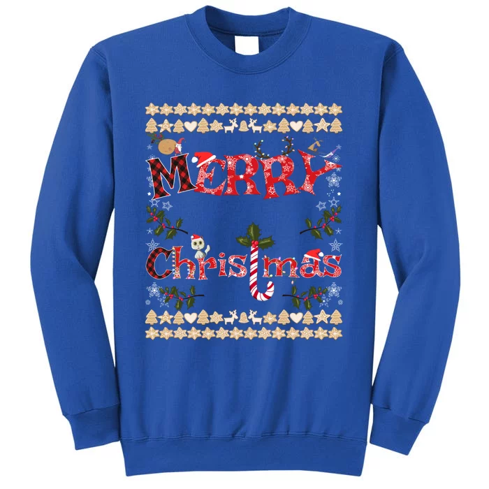 Merry Christmas Cute Gnome Snowflakes Gingerbread Ugly Xmas Cool Gift Sweatshirt