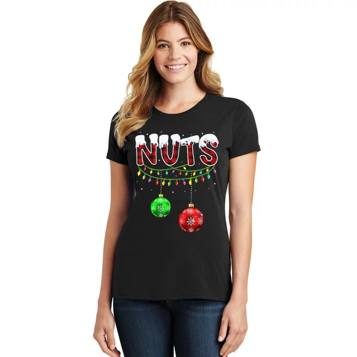 Matching Chestnuts Christmas Couples Nuts Women's T-Shirt