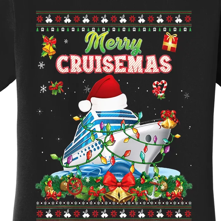 Merry Cruisemas Cruise Ship Crew Santa Christmas Women's T-Shirt