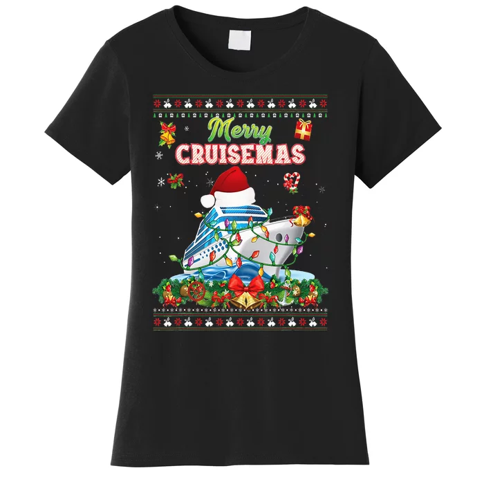 Merry Cruisemas Cruise Ship Crew Santa Christmas Women's T-Shirt