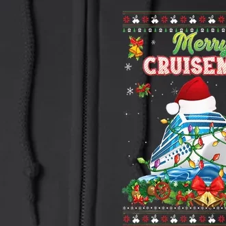 Merry Cruisemas Cruise Ship Crew Santa Christmas Full Zip Hoodie