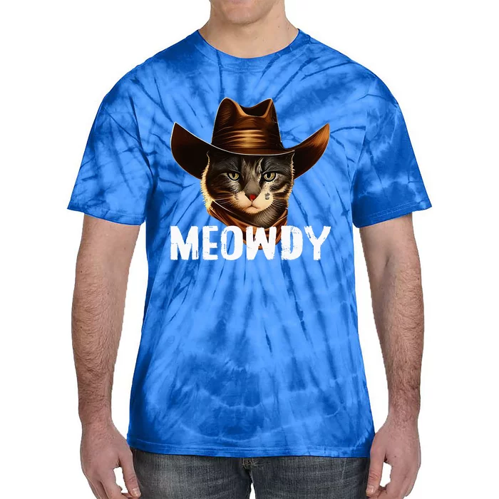 Meowdy Cat Cowboy Funny Cat Meme Tie-Dye T-Shirt