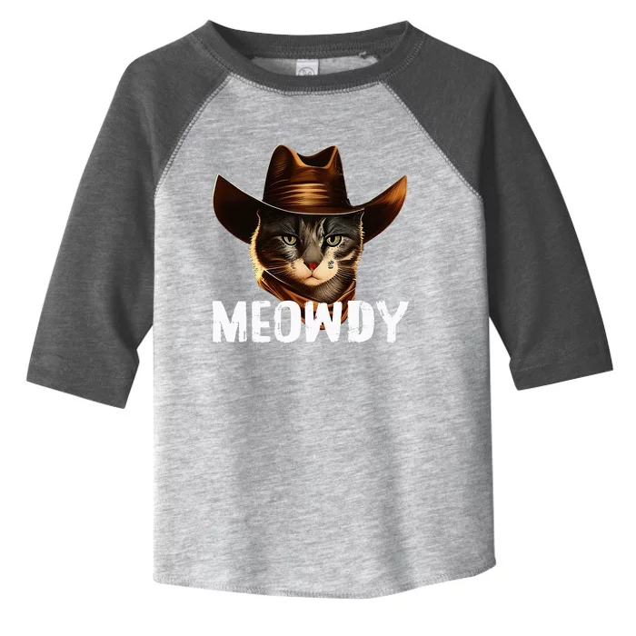 Meowdy Cat Cowboy Funny Cat Meme Toddler Fine Jersey T-Shirt