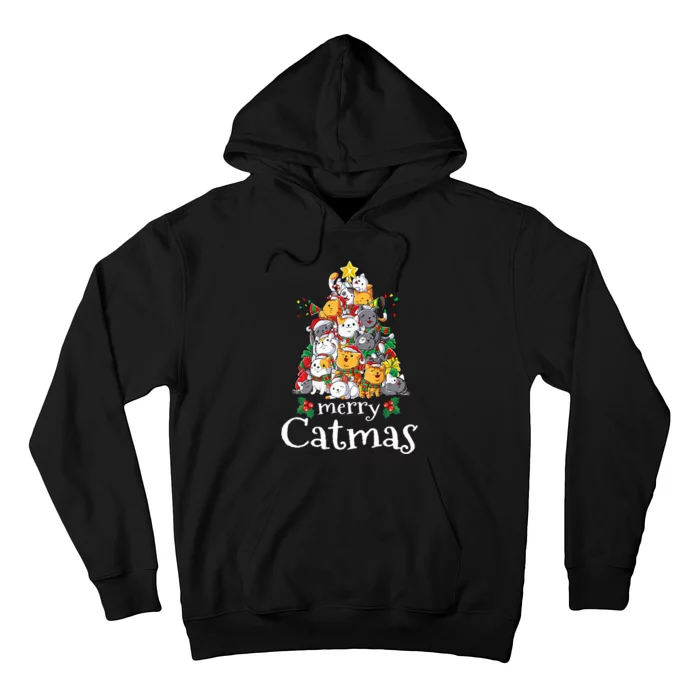 Merry Catmas  Cat Dad Cat Mom Christmas Cat Hoodie