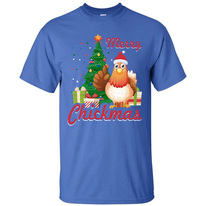 Merry Chickmas Chicken Christmas Funny Gift Xmas Gift Meaningful Gift Tall T-Shirt