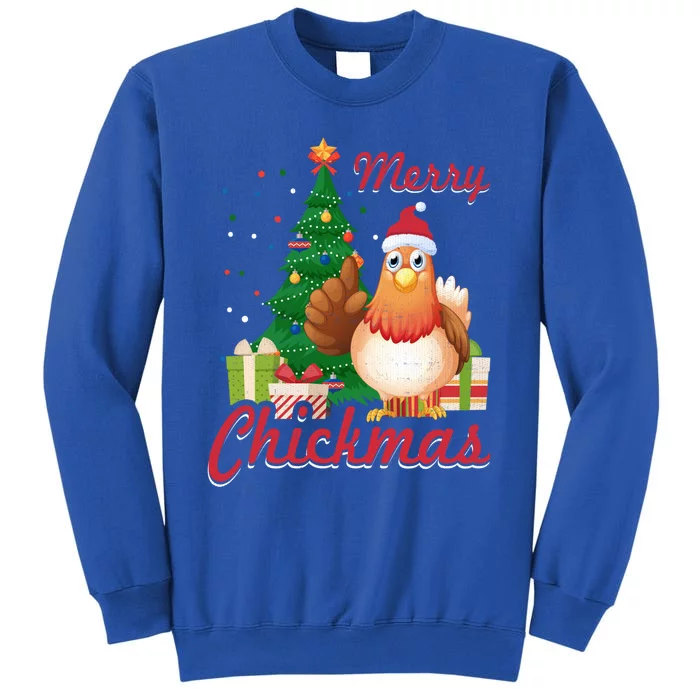 Merry Chickmas Chicken Christmas Funny Gift Xmas Gift Meaningful Gift Tall Sweatshirt