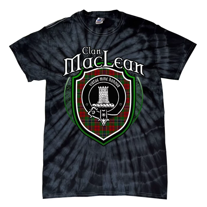 Maclean Clan Crest Scottish Clan Maclean Family Crest Badge Tie-Dye T-Shirt