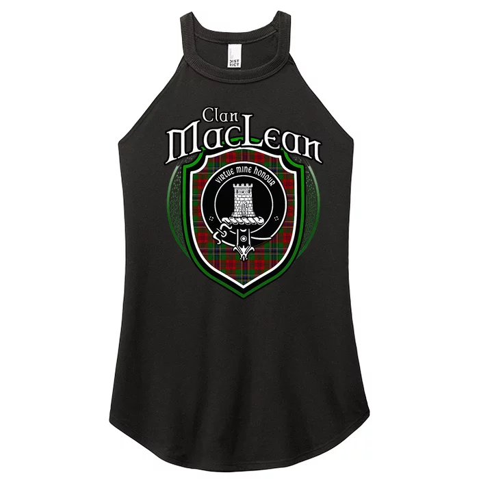 Maclean Clan Crest Scottish Clan Maclean Family Crest Badge Women’s Perfect Tri Rocker Tank