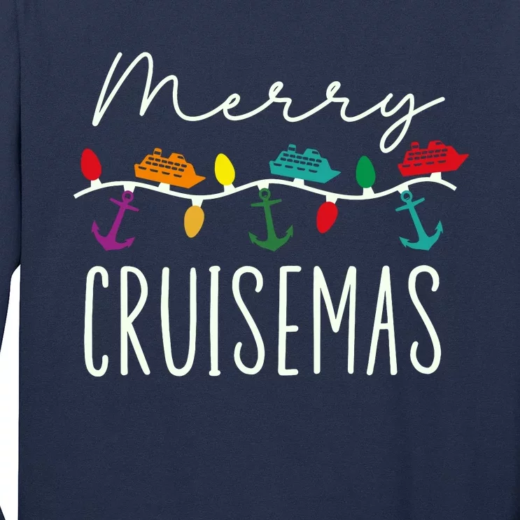 Merry Cruisemas Cruise Christmas Xmas Pajamas Holiday Funny Long Sleeve Shirt