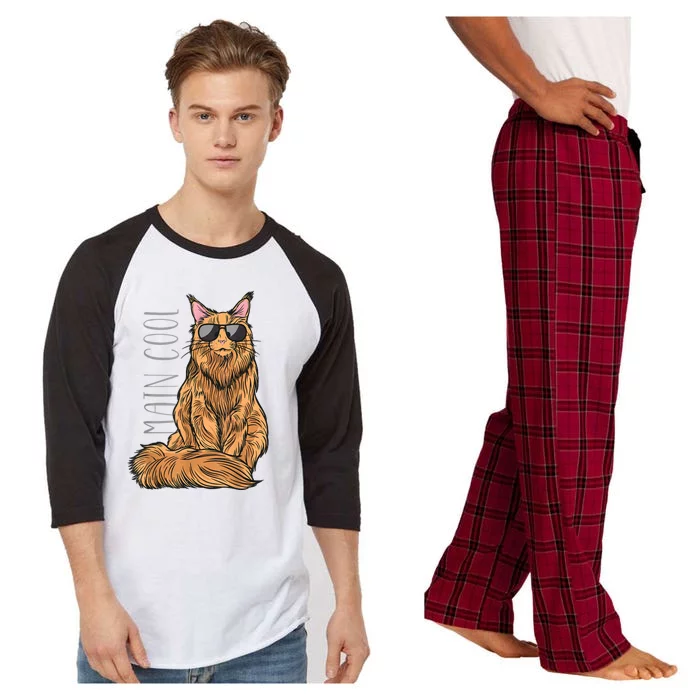 Maine Coon Cat Main Cool Raglan Sleeve Pajama Set