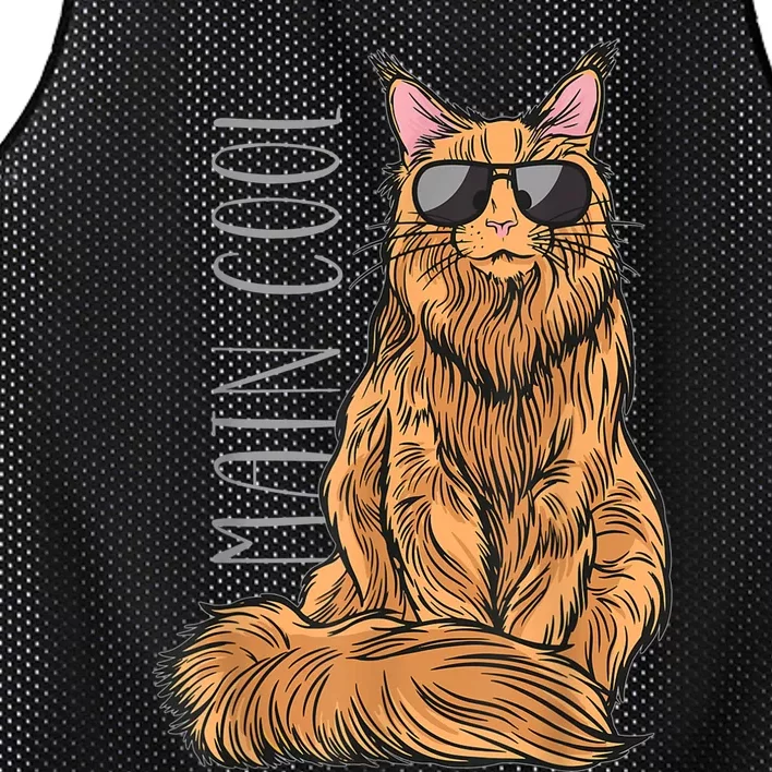 Maine Coon Cat Main Cool Mesh Reversible Basketball Jersey Tank