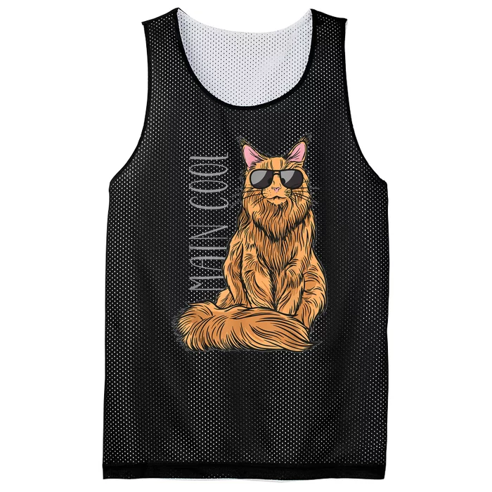 Maine Coon Cat Main Cool Mesh Reversible Basketball Jersey Tank