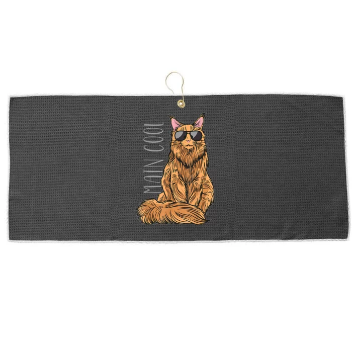 Maine Coon Cat Main Cool Large Microfiber Waffle Golf Towel