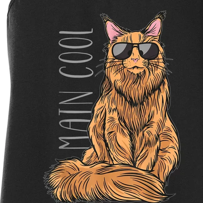 Maine Coon Cat Main Cool Women's Racerback Tank