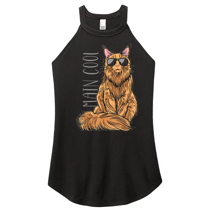 Maine Coon Cat Main Cool Women’s Perfect Tri Rocker Tank