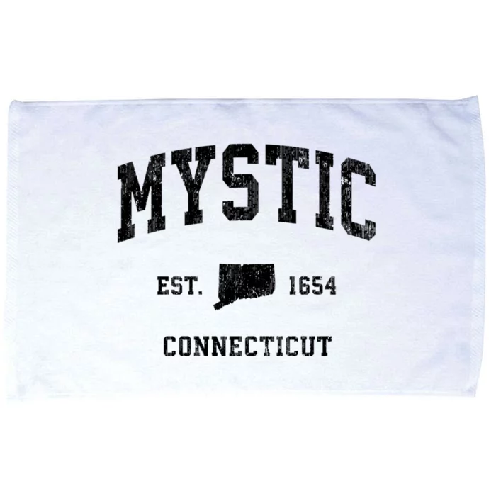 Mystic Connecticut Ct Vintage Athletic Sports Microfiber Hand Towel