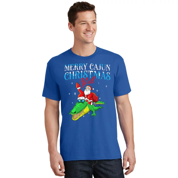 Merry Cajun Christmas Yall Funny Louisiana Bayou Xmas T-Shirt