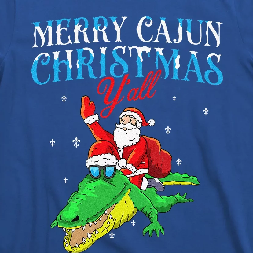 Merry Cajun Christmas Yall Funny Louisiana Bayou Xmas T-Shirt