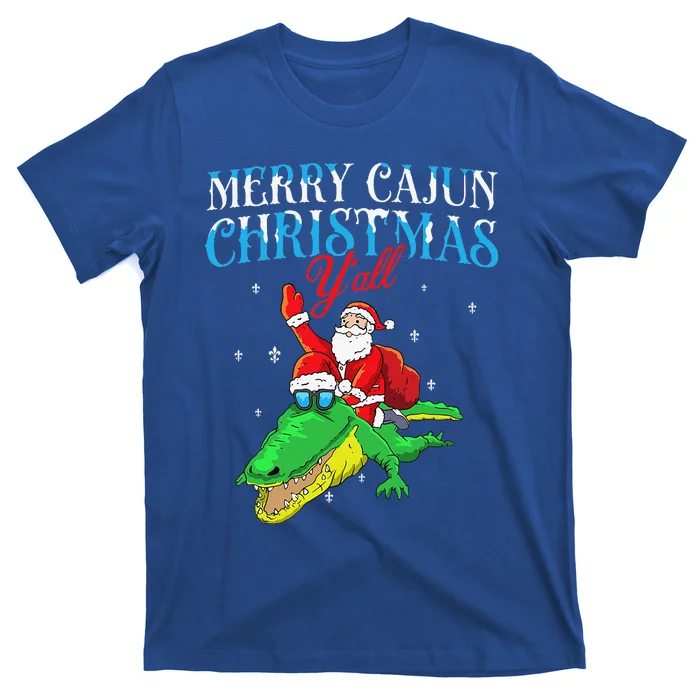 Merry Cajun Christmas Yall Funny Louisiana Bayou Xmas T-Shirt