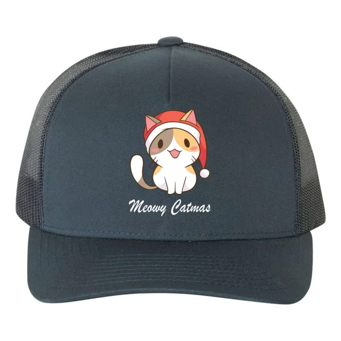 Meowy Catmas Christmas Hat Cute Cat Christmas Cool Gift Yupoong Adult 5-Panel Trucker Hat