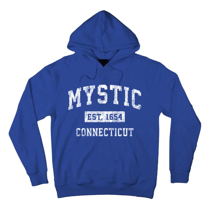 Mystic Connecticut Ct Vintage Established Sports Tall Hoodie