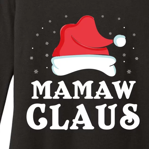 Mamaw Claus Christmas Gift Cool Family Group Matching Pajama Great Gift Womens CVC Long Sleeve Shirt