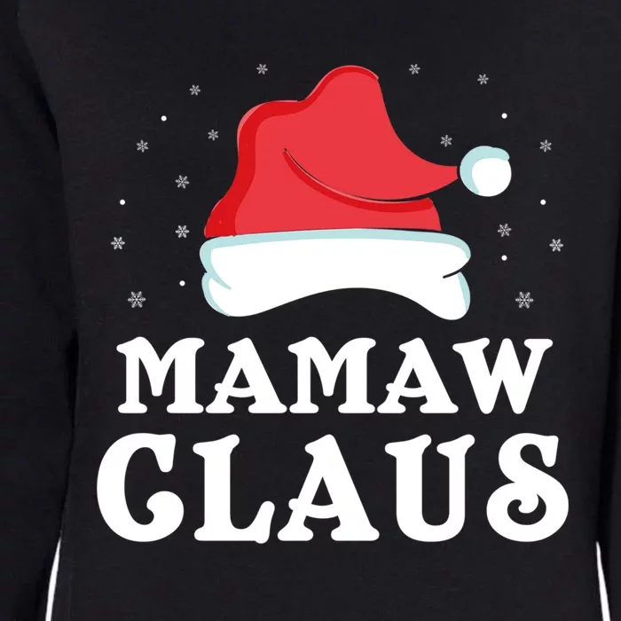 Mamaw Claus Christmas Gift Cool Family Group Matching Pajama Great Gift Womens California Wash Sweatshirt