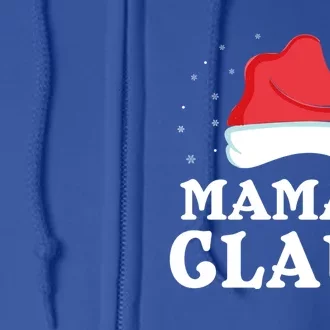 Mamaw Claus Christmas Gift Cool Family Group Matching Pajama Great Gift Full Zip Hoodie