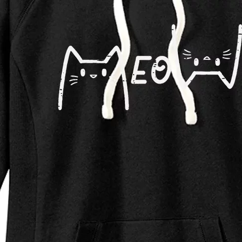 Meow Cute Cats Funny Feline Kitten Cat Women's Fleece Hoodie