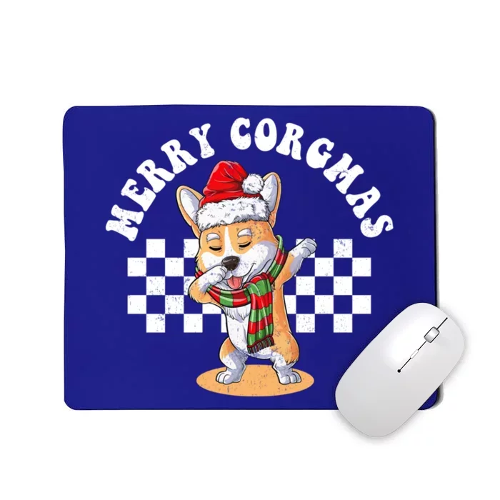 Merry Corgmas Christmas Dabbing Corgi Dog Mom Xmas Gift Mousepad