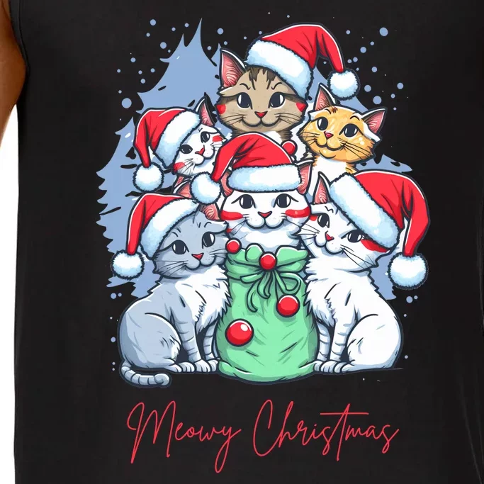 Meowy Christmas Cat Lover Holiday Comfort Colors® Tank Top