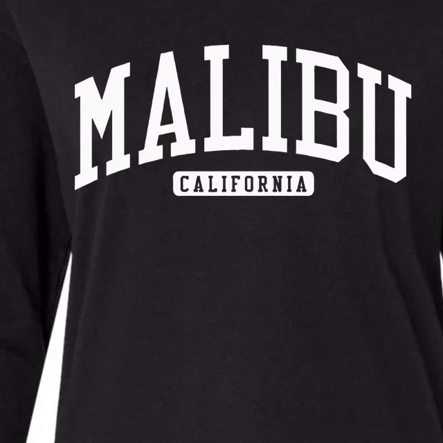 Malibu California CA College Womens Cotton Relaxed Long Sleeve T-Shirt