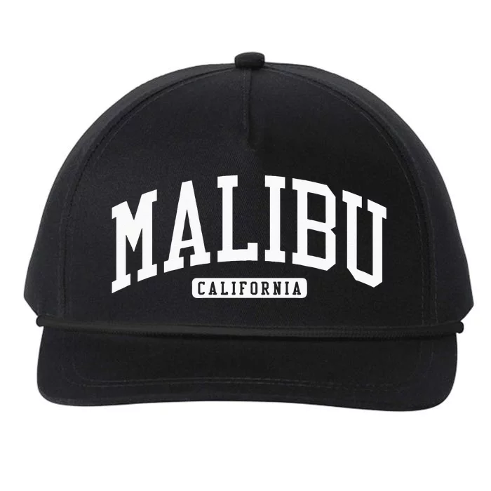 Malibu California CA College Snapback Five-Panel Rope Hat