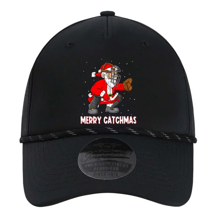 Merry Catchmas Christmas Santa Claus Baseball Catcher Xmas Performance The Dyno Cap