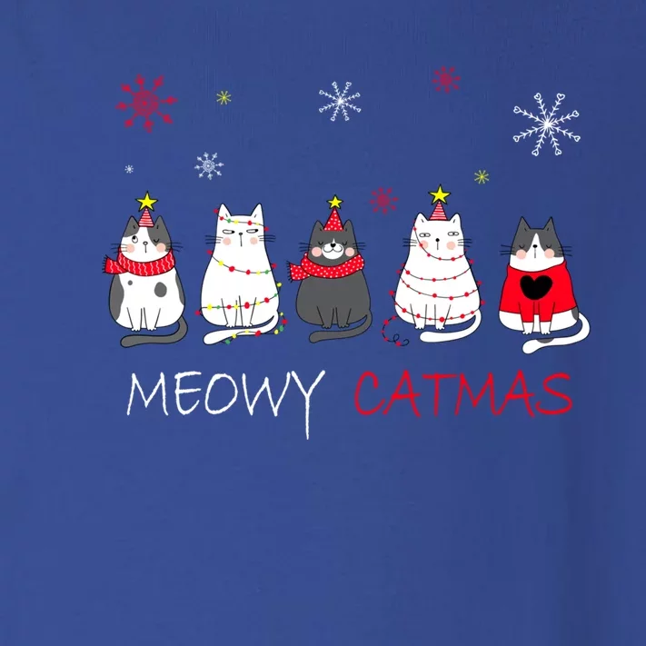 Meowy Catmas Christmas Funny Cats Gift Toddler Long Sleeve Shirt