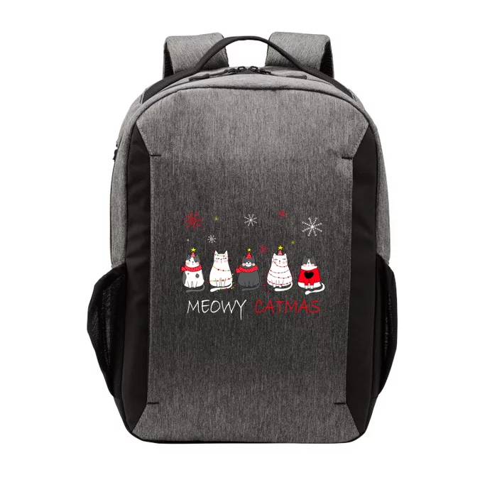 Meowy Catmas Christmas Funny Cats Gift Vector Backpack