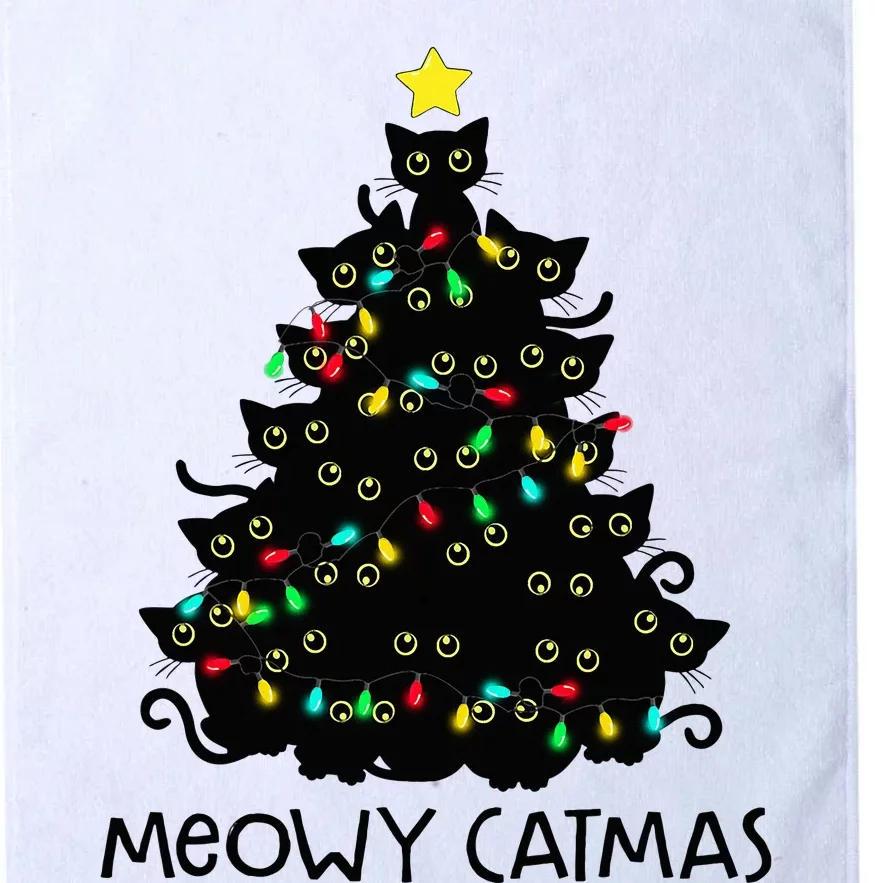 Merry Catmas Cat Christmas Tree Meowy Catmas Platinum Collection Golf Towel