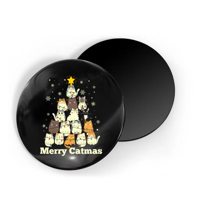 Merry Catmas Cat Lover Christmas Long Sleeve Magnet