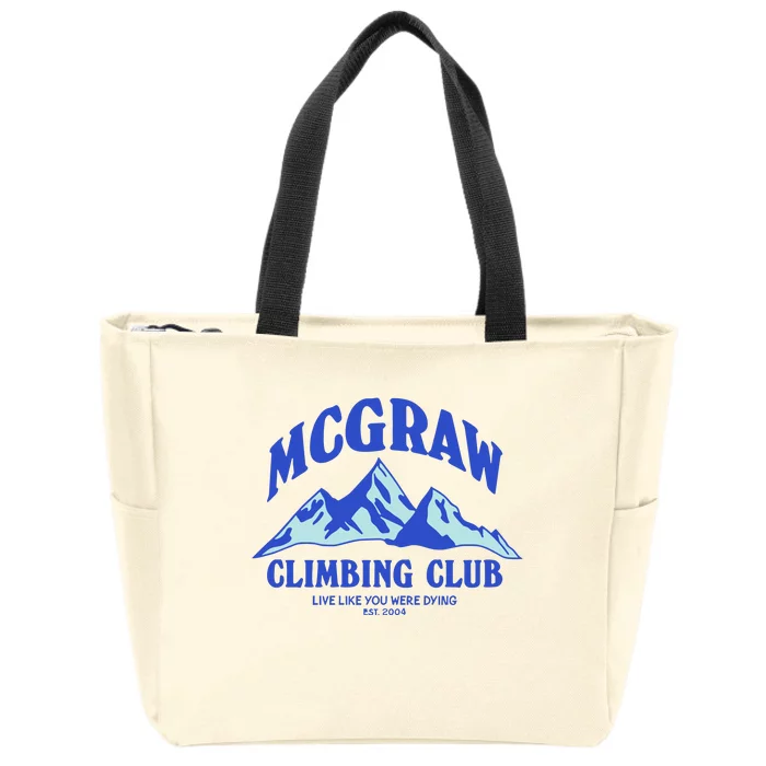 Mcgraw Climbing Club Funny Zip Tote Bag