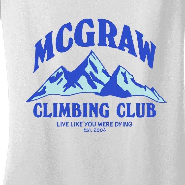 Mcgraw Climbing Club Funny Women's V-Neck T-Shirt