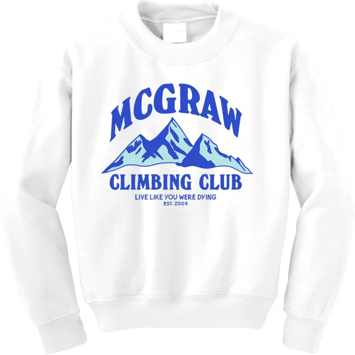 Mcgraw Climbing Club Funny Kids Sweatshirt